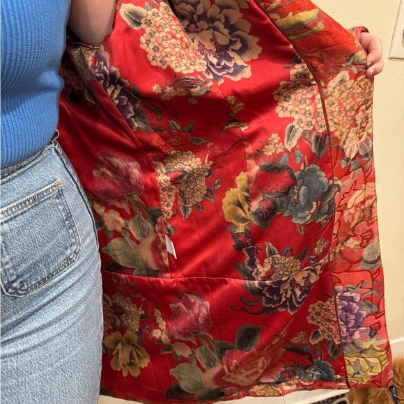 Johnny Was floral jacket with rhinestone embellishments and floral embroidery - Picture 6 of 9